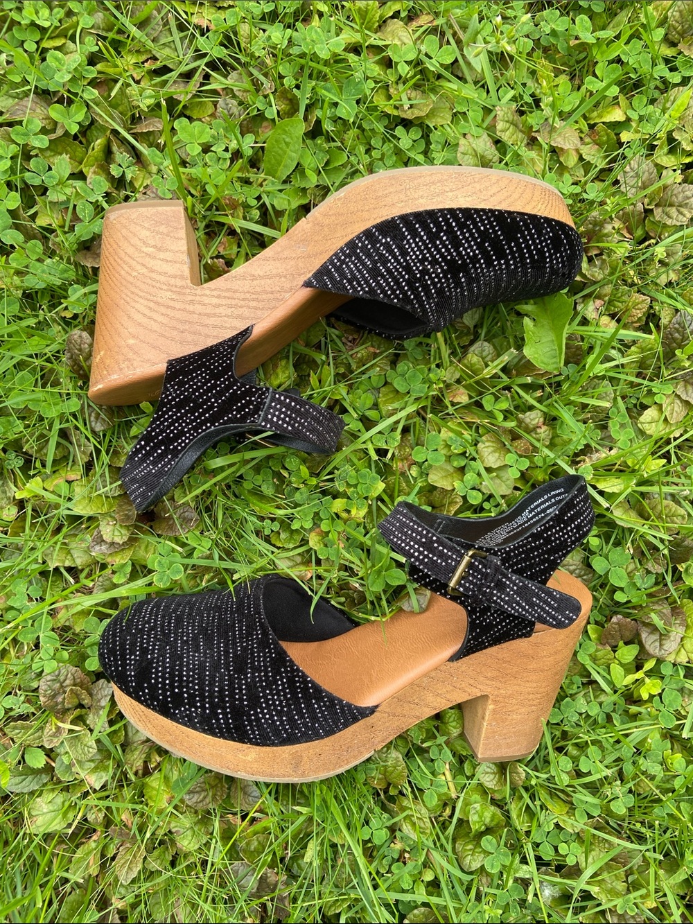 Target Universal Thread Marcia Black Sparkle Velvet Heeled Clog Women's Size 9.5 - Picture 9 of 13